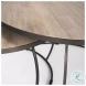 Clapp Light Brown Wood And Silver Metal Coffee Table