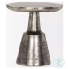 Bobbi Polished Nickel Cast Aluminum Metal Accent Table