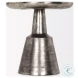 Bobbi Polished Nickel Cast Aluminum Metal Accent Table
