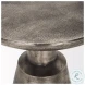 Bobbi Polished Nickel Cast Aluminum Metal Accent Table