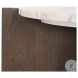 Bianca White Marble And Dark Brown Wood Accent Table