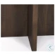 Bianca White Marble And Dark Brown Wood Accent Table