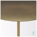 Rini White Marble And Gold Metal Accent Table