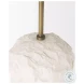 Rini White Marble And Gold Metal Accent Table