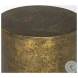 Rosh Textured Gold Metal And Acid Wash Accent Table