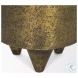 Rosh Textured Gold Metal And Acid Wash Accent Table