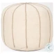 Sachi Beige Stitching Pouf