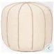 Sachi Beige Stitching Pouf