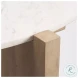 Bianca White Marble And Light Brown Wood Coffee Table