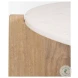 Bianca White Marble And Light Brown Wood Coffee Table