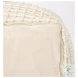 Sakaye Beige Cream Stitched Patterned Pouf