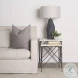 Lorlei White Marble And Gray Iron Legs Side Table