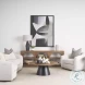 Bela Medium Brown Arched Large Console Table