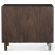 Heera Dark Brown Diamond Motif Shelf Accent Cabinet