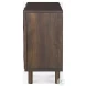 Heera Dark Brown Diamond Motif Shelf Accent Cabinet