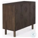 Heera Dark Brown Diamond Motif Shelf Accent Cabinet