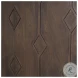Heera Dark Brown Diamond Motif Shelf Accent Cabinet