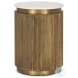 Satima Black Marble And Gold Metal Round Accent Table