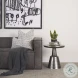 Bobbi Polished Nickel Cast Aluminum Metal Accent Table