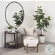 Gianna Taupe Boucle Fabric Open Back Accent Chair