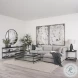Trey Glass And Black Metal Rectangular Coffee Table