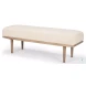 Shae Oatmeal Fabric Bench