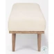 Shae Oatmeal Fabric Bench