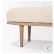 Shae Oatmeal Fabric Bench