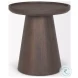 Takoda Dark Brown Wood Tapered Drum Accent Table