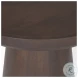 Takoda Dark Brown Wood Tapered Drum Accent Table