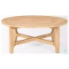 Taylin Light Brown Wood Round Coffee Table