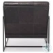 Stratton Aged Black Genuine Leather Accent Chair
