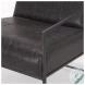 Stratton Aged Black Genuine Leather Accent Chair