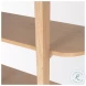 Taylin Light Brown Solid Wood Open Bookshelf