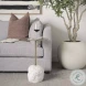 Rini White Marble And Gold Metal Accent Table