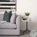 Serre White Marble And Black Metal 3 Prong End Table