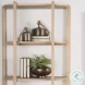 Taylin Light Brown Solid Wood Open Bookshelf