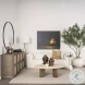 Rini White Marble And Gold Metal Accent Table