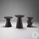 Palmera Dark Brown Wood Pedestal Accent Table