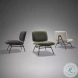 Nora Cream Fabric Accent Chair