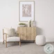 Siren Cream Fabric Accent Stool