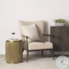 Satima Black Marble And Gold Metal Round Accent Table