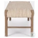 Tadi Dark Brown Wood Rectangular Bench