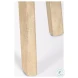 Taimo Striped Fabric And White Washed Light Brown Wood Bench
