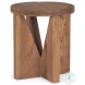 Tahlia Natural Brown Wood Round Stool