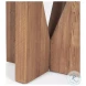 Tahlia Natural Brown Wood Round Stool
