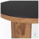 Tuscon Black Oak Top And Round Side Table