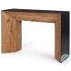 Tabor Black Oak And Natural Wood Console Table