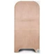 Sorina Light Brown Wood Reverse Fluted Curio Cabinet
