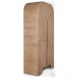 Sorina Light Brown Wood Reverse Fluted Curio Cabinet